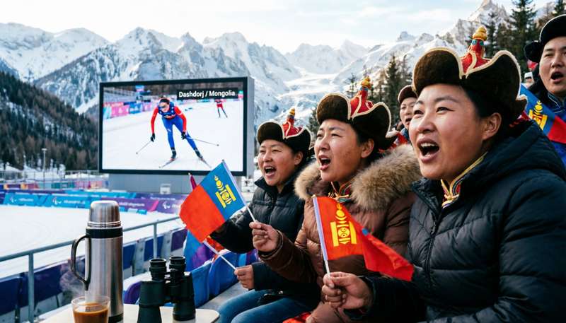 Монгольские лыжники принимают участие в Паралимпиаде
